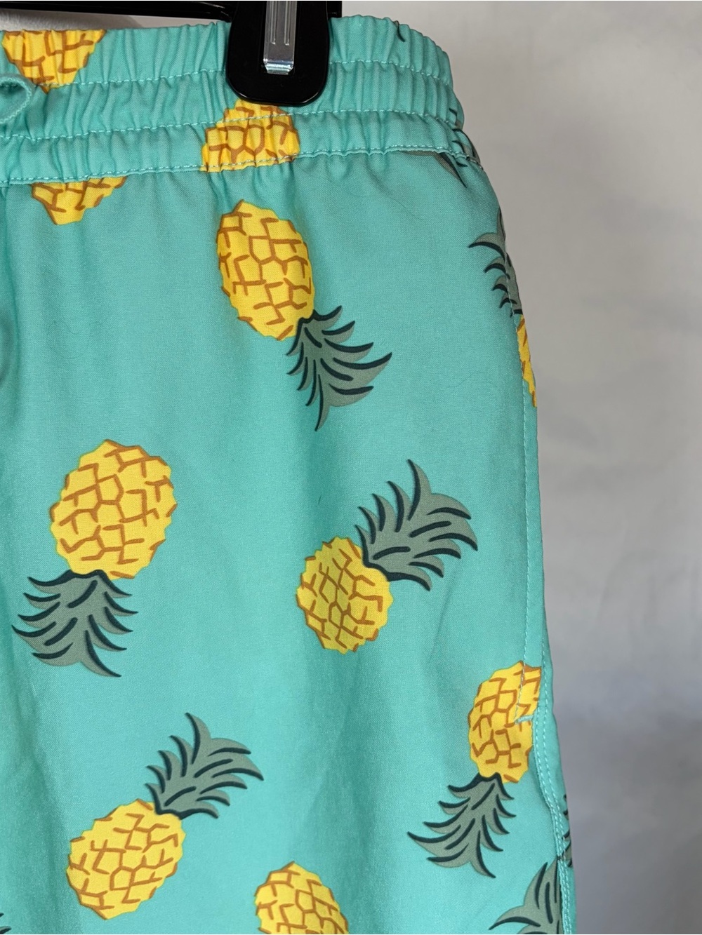 Hurley Men's Pineapple Print Unlined Swim Trunks Aqua with Yellow Size Med Beach - Picture 5 of 7